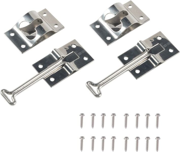 Tlily - Wohnmobil-Türhalter, verbesserter geräuschloser Schnappverschluss für Anhänger, Transporterhalter aus Metall, St...