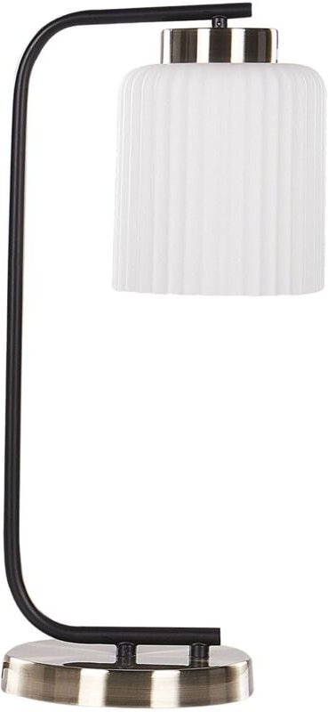 Tischlampe Schwarz / Messingfarben aus Metall Glas Modern Elegant für Wohnzimmer Schlafzimmer Flur