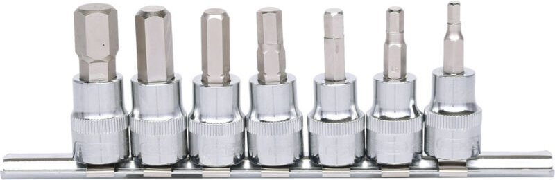 3/8' CHROMEplus Bit-Stecknuss-Satz Innensechskant, 7-tlg 4-12mm