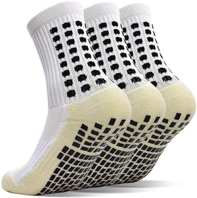 Paar rutschfeste Sportsocken für Kinder, gepolsterte Sportsocken für Jungen und Mädchen im Alter von 8–12 Jahren - Sollb...