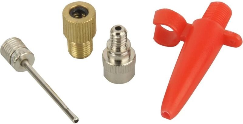 Unisex adaptersæt 4 dele Luftpumpen Adapter Set, silber, Einheitsgröße EU