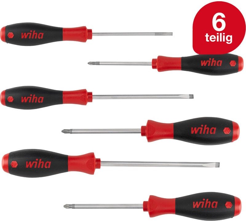 Schraubendreher Set SoftFinish® (26113) 6 tlg. i Schraubenzieher Satz für Alltag, Handwerk, Industrie i Schraubwerkzeug ...