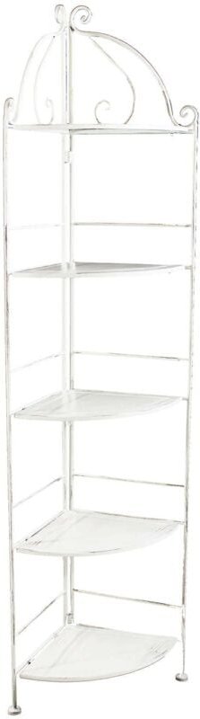 5 Stockwerke Regal mit antiken weißen Stahl -Ecken Angela