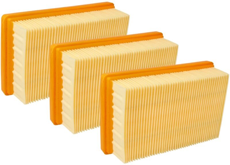 vhbw Set 3x Flachfaltenfilter Ersatz für Kärcher 2.863-005.0, KFI 4410 für Staubsauger - Filterelement
