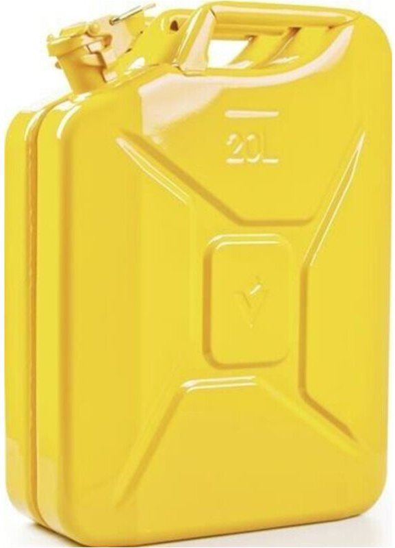 Kraftstoffkanister Inh.20l Zinkgelb ral 1018 Stahlbl.L345xB165xH470mm valpro