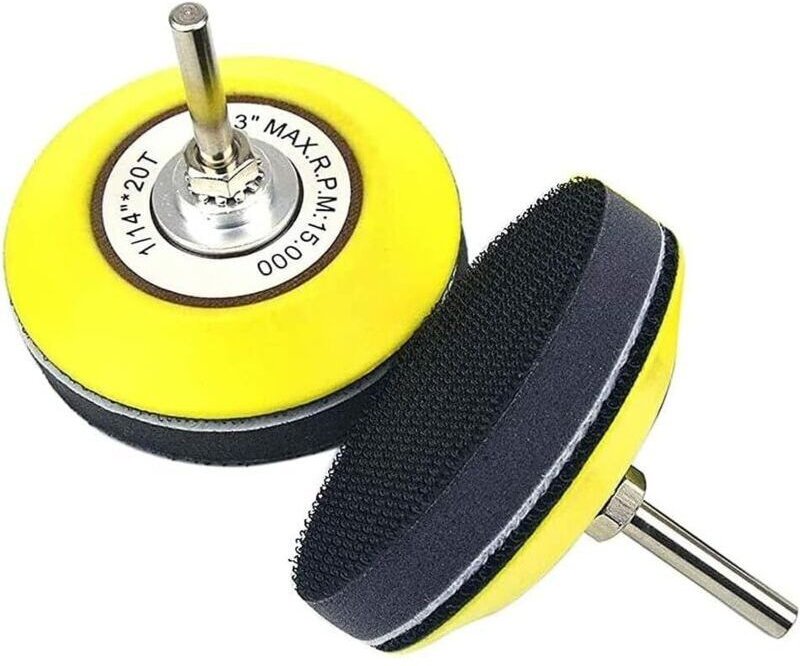 CSPARCV 2 Stück 75 mm Schleifpad/Polierpad mit Daumenaufnahme, Klett-Schleifscheiben, selbstklebende Schleifplatte für B...