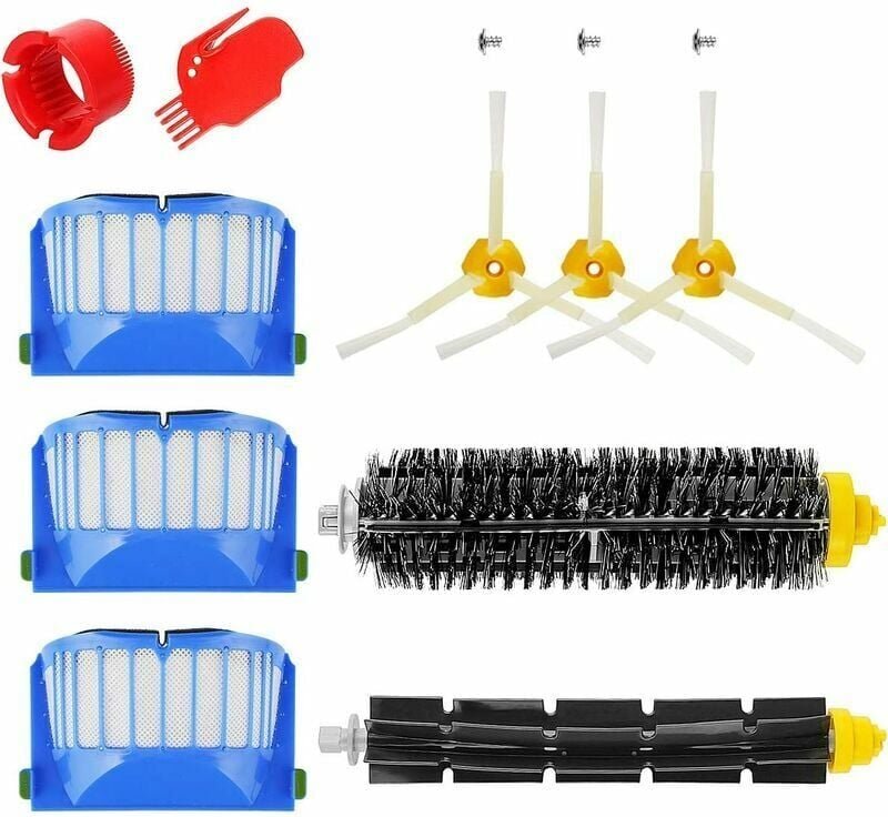 Crediri Zubehör-Set für iRobot Roomba 600 Serie 671 692 694 697 698 650 651 660 690 Kehrbürstenfilterrolle Ersatzteile