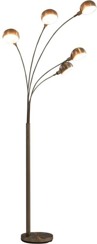 Stehlampe 200 cm 5 x E14 Silbern Vidaxl