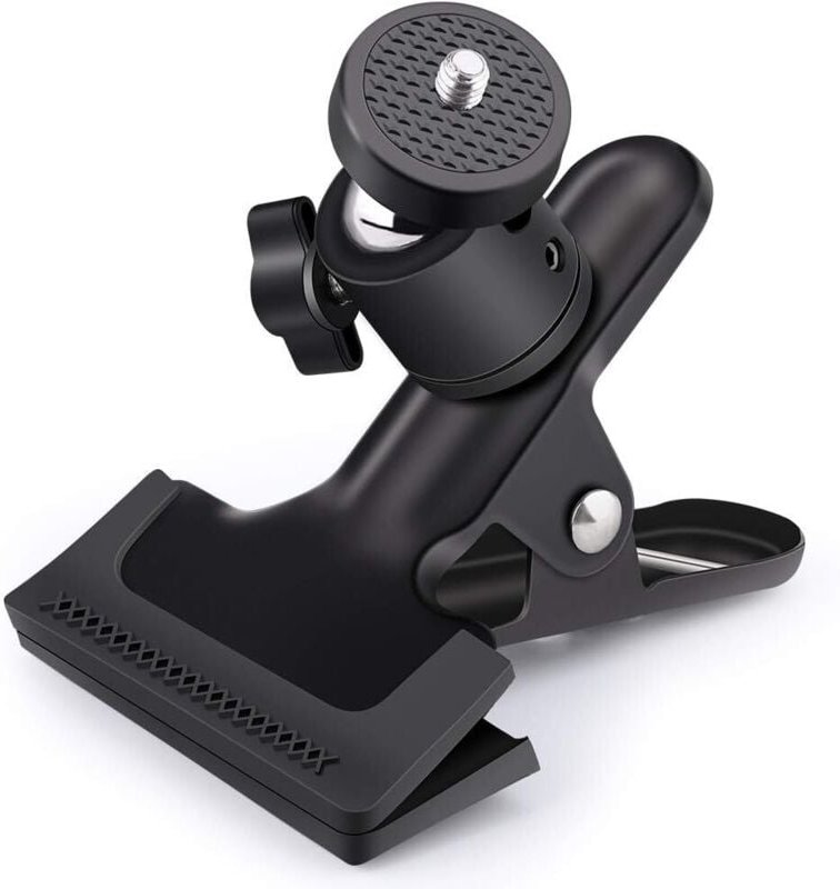 Sollbry - Multifunktions-Federklemme, 1/4-Zoll-Schraube, Kugelkopf, Federklemme, Clip-Halterung für Fotostudio-Blitz, Me...