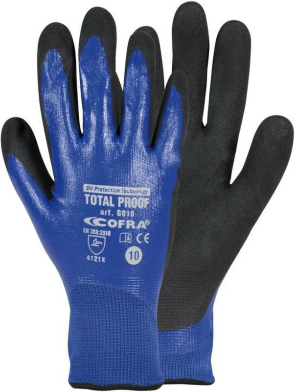 Arbeitshandschuhe aus Sandvorbehandeltes Nitril, vollständig beschichtet 9 (L)