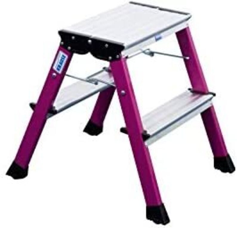 Thumbnail - Krause - Aluminium-Klapptritt monto Rolly pink 2,45 m Klappleiter