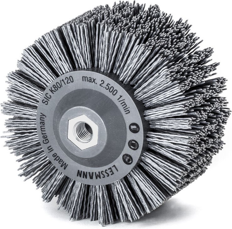 Thumbnail - Lessmann ® - Lessmann Rundbürste gestanzt 140 mm Schleifborsten mit Siliziumcarbidkorn