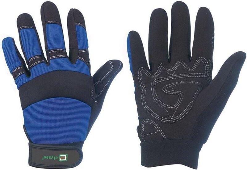 Kunstlederhandschuhe Master Gr.10 schwarz/blau Kunstleder