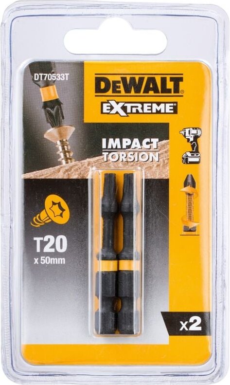 DeWalt Torsion Bit schlagf. T20 50 mm 2Stk