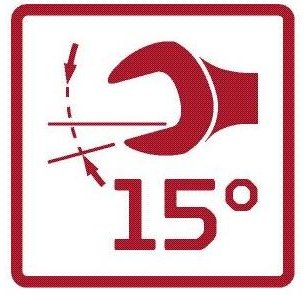 R07300130 Gelenk-Ringratschenmaulschlüssel SW13 mm 180 mm