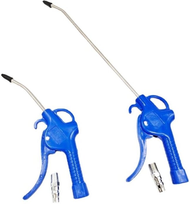 2-teilige Druckluft-Blaspistole mit langer Düse, 125 mm 300 mm lange Kompressor-Blaspistole für sauberen Staub (blau) - ...