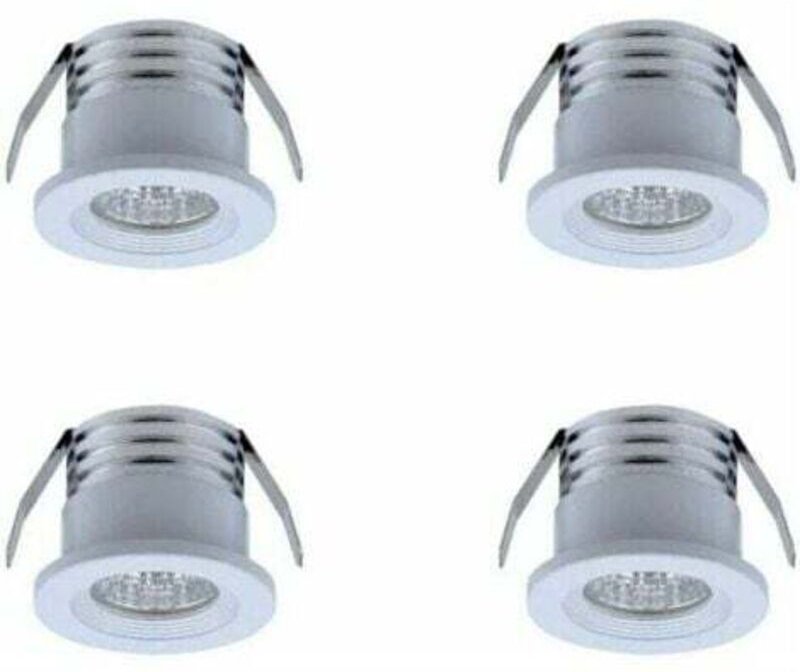 4er Set Mini-Einbaustrahler LED 3W warmweiß Weiß