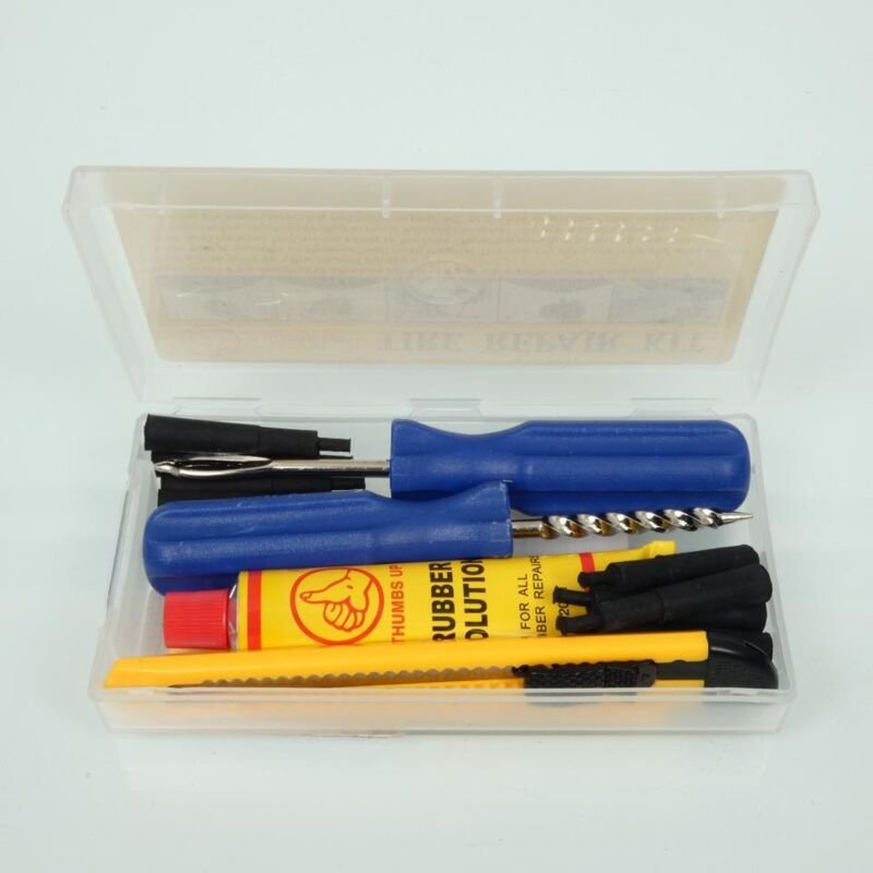 werkzeug kit pannenhilfe reparatur platte reifen schlauchlos