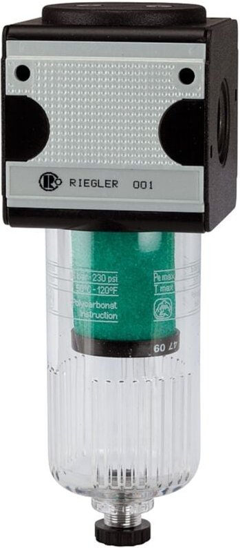 Mikrofilter »multifix«, mit PC-Behälter, 0,01 µm, bg 1, g 1/4 - Riegler