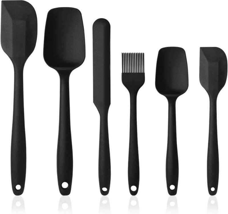 Kitchen Silicone Spatula Kit, 6 Pack Silicone Utensils as Non-Stick Cooking Utensils Include Spoon Spatula etc, for Cook...