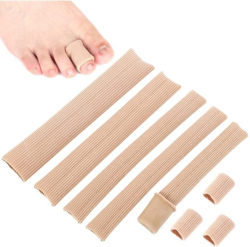 5 Stück Zehenschutz, Schneidbar Silikon Zehenschutz Toe Cushion Tube Schlauchbandage Gel Fingerbandage Fingerschutz Gel ...