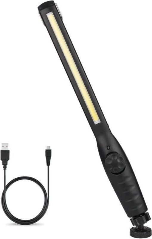 Notfall-Arbeitsleuchte, wiederaufladbare USB-Notfall-Inspektionsleuchte, COB-Taschenlampe mit Magnetfuß und Aufhängehake...