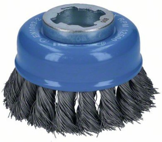 Bosch - Accessories x-lock Topfbürste 75 mm, gezopfter Stahldraht 2608620726 1 St.