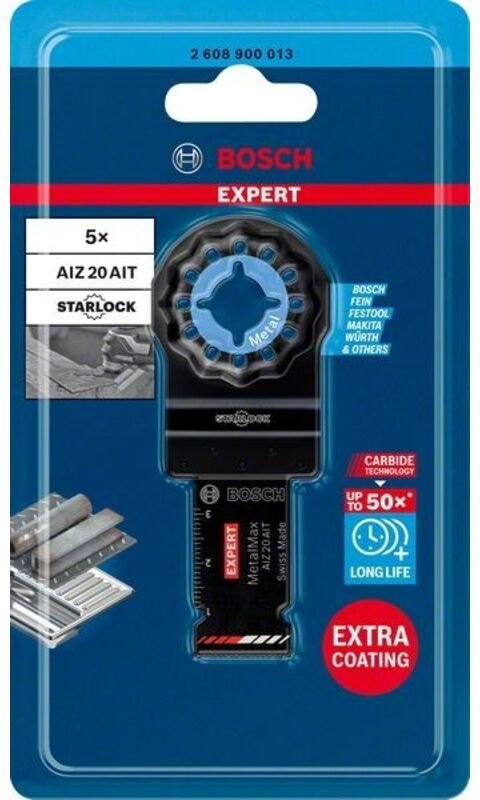 Expert MetalMax aiz 20 ait Blatt für Multifunktionswerkz., 40 x 20 mm, 5 Stück - Bosch