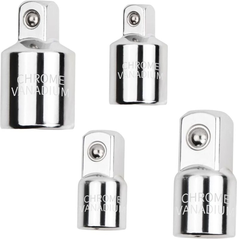 4-teiliger Steckschlüssel-Adapter, Ratschen-Steckschlüssel-Adapter, 1/4" auf 3/8", 3/8" auf 1/4", 3/8" auf 1/2", 1/2" au...