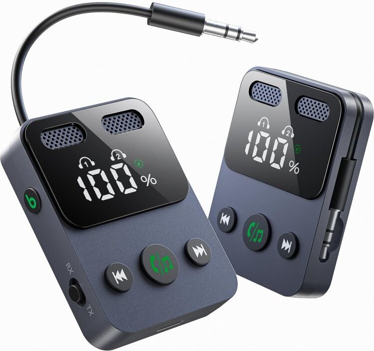 Bluetooth-Sender-Empfänger für Flugzeuge, kompatibel mit 2 AirPods oder Kopfhörern, kabelloser Bluetooth-Sender mit geri...