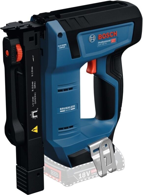 Thumbnail - Bosch Professional Bosch Akku-Holzklammerer GTH 18V-14, incl. Gürtelhaken, Karton