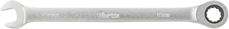 Maulschlüssel mit Ringratsche, gerade, 8 mm - Fortis