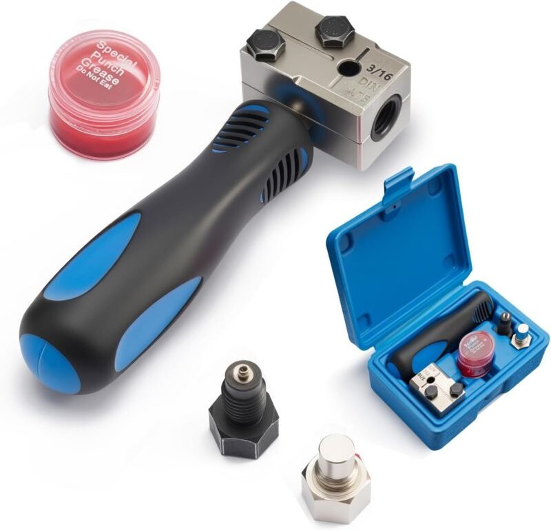 Crimpzange für Kupferbremsleitungen für DIN-Verschraubungen, 4,75 mm, universelles Crimp-Set für Bremsleitungen, Klimaan...