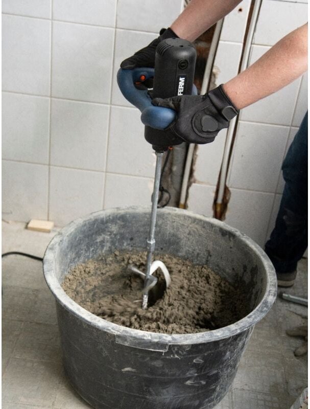 Farb- und Zementrüher - Mörtelrührgerät 1400W - 2 Stufe - Ergnomische Soft griff