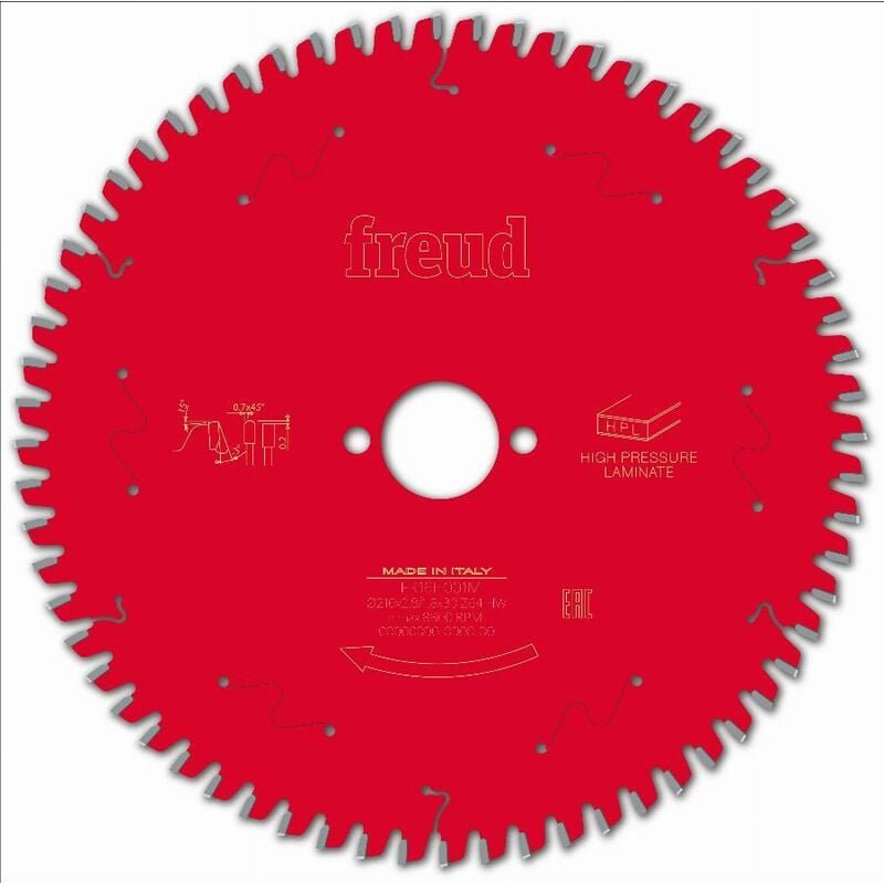 Sägeblatt für Handkreissäge FREUD - Ø216 2,8/1,8 AL30 Z64 TP -3° - F03FS09872 -FR16H001M