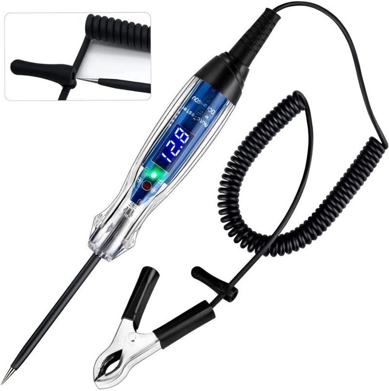 3–60-V-Kfz-Prüflampe, digitaler LED-Schaltungstester, Hochleistungs-Beleuchtungstester mit Voltmeter, automatischer bidi...