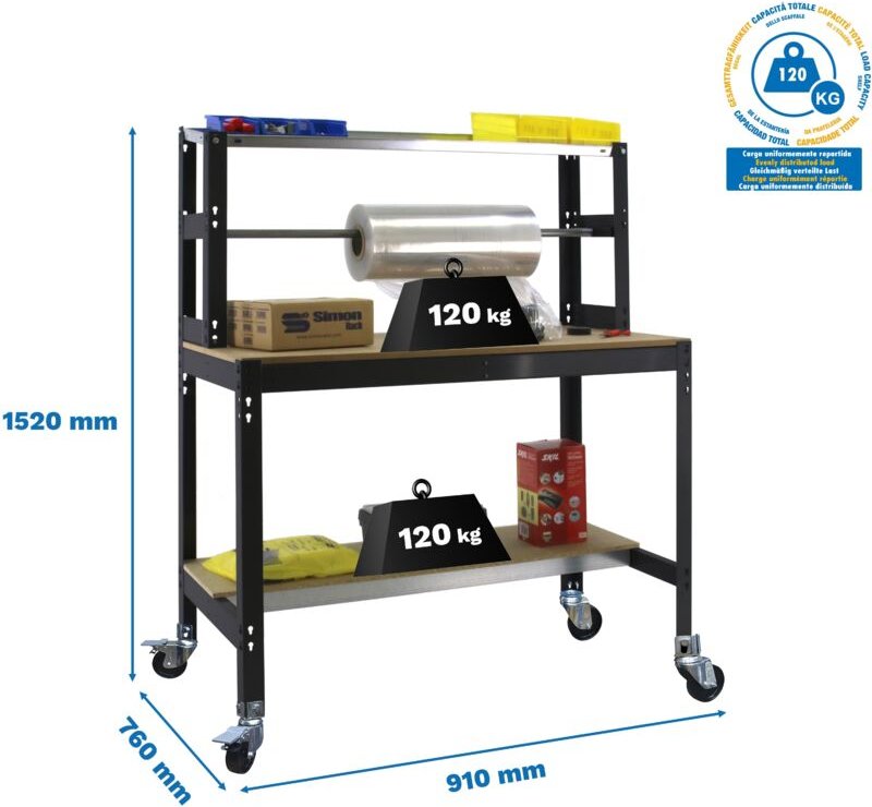 Simonrack Arbeitsbank Simonwork BT4 900 Anthrazit