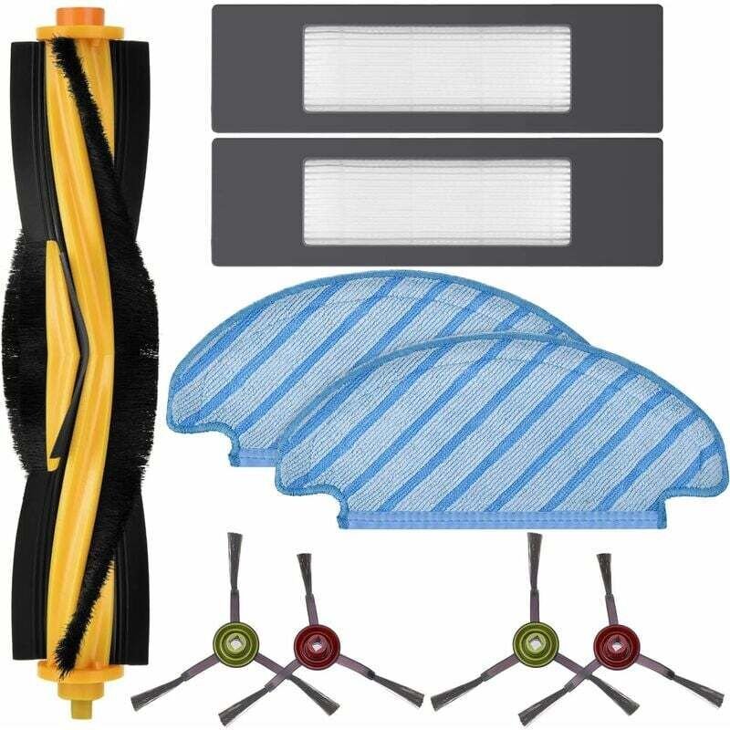 Zubehör für Ecovacs Ozmo 950 920 N8 Pro N8 Pro+ T8 T8+ T8 AIVI T8 Max T9 T9+ (1 Hauptbürste, 2 Wischpads, 2 Filter (Schw...