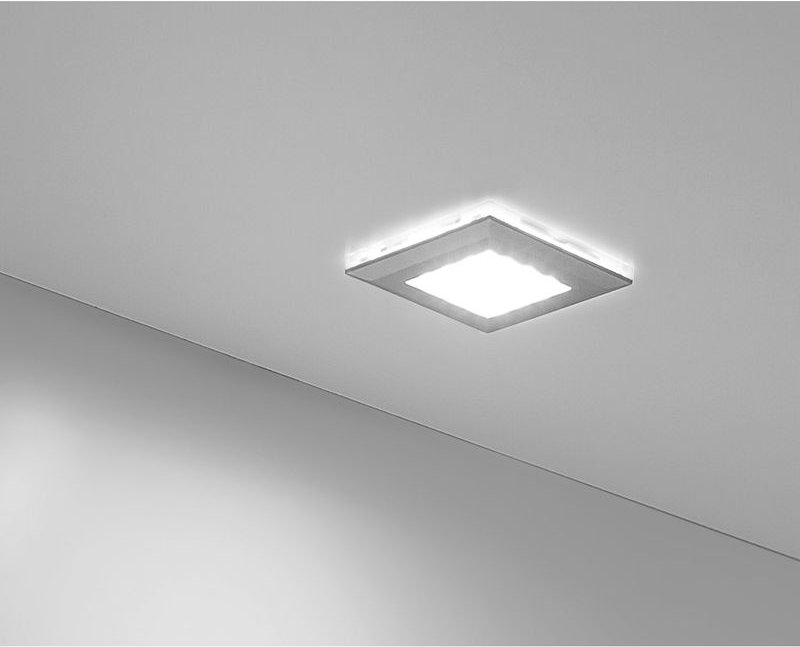 Led Leuchte Square 2 3er Set dimmbar Aufbauleuchte 3x1,2W kaltweiß, alufarbig