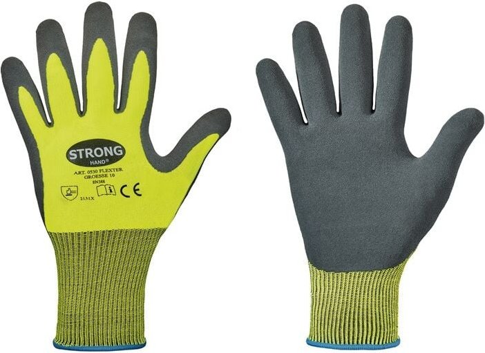 0530-09H Handschuhe Flexter Größe 9 neongelb/grau en 388 PSA-Kategori - Stronghand