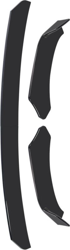 4-teiliges Auto-Frontstoßstangen-Lippenkörper-Kit ABS-Stoßstangenlippen-Kinn-Spoiler-Splitter Universal