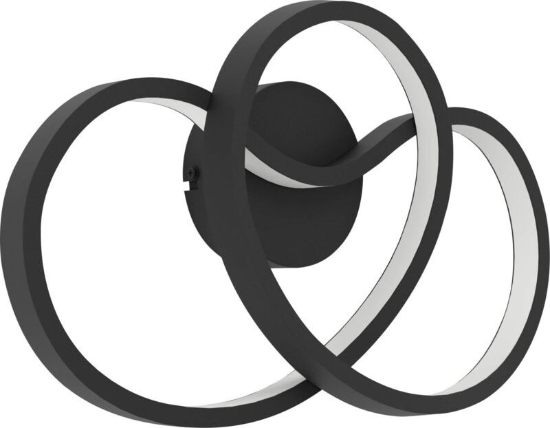 Eglo LED Deckenleuchte Gianella schwarz weiß 37 x 21,5 cm Deckenlampen & Kronleuchter