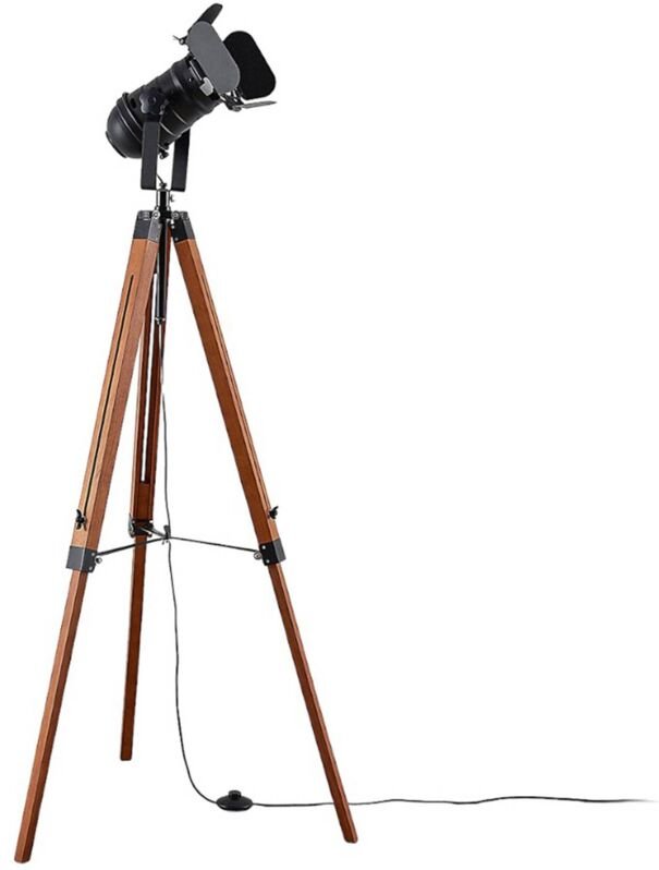 Stehlampe 'Hilma' aus Holz für Wohnzimmer & Esszimmer von Lindby