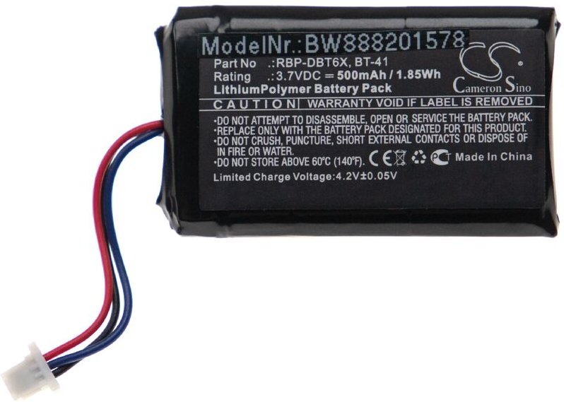 Thumbnail - Vhbw - 1x Akku Ersatz für Datalogic RBP-DBT6X, 128004100, BT-41 für Barcodescanner pos (500 mAh, 3,7 v, Li-Polymer)