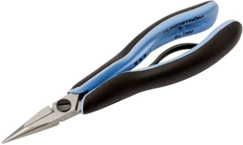 Lindström Elektronik-Spitzzange, Backen gezahnt, ganze Länge: 150 mm