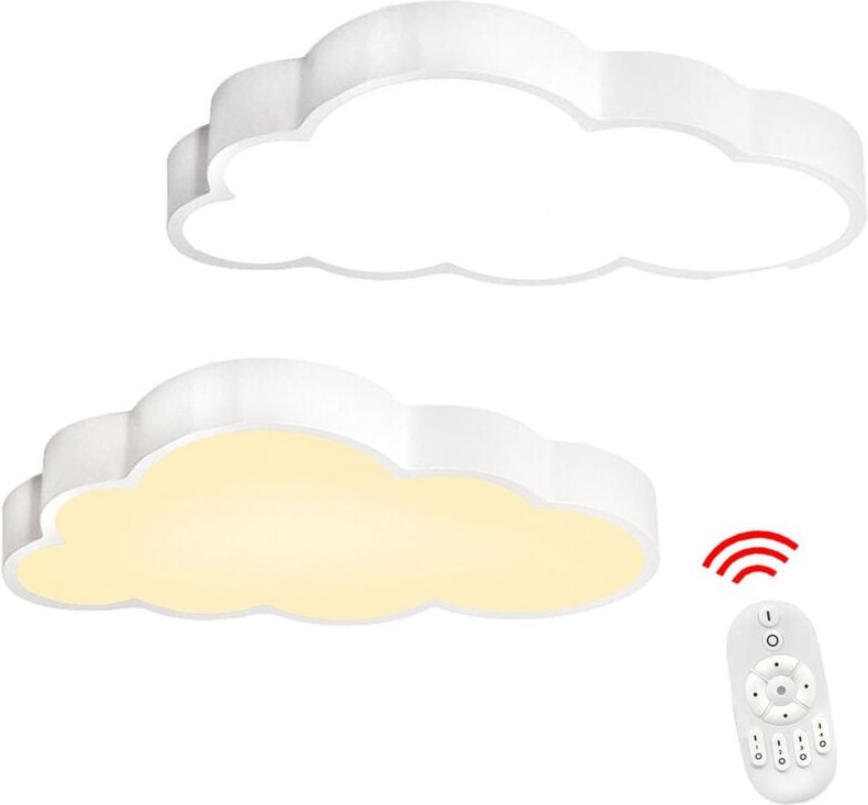 Deckenleuchten 48W Deckenleuchte LED Dimmbar mit Fernbedienung Ultradünne Kreative Wolken Kinderlampe Kinderzimmer Junge...