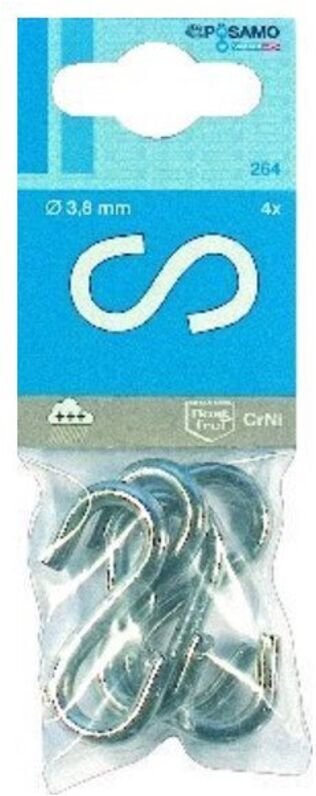 Pösamo Not S-Haken (sb) A2 3,8mm