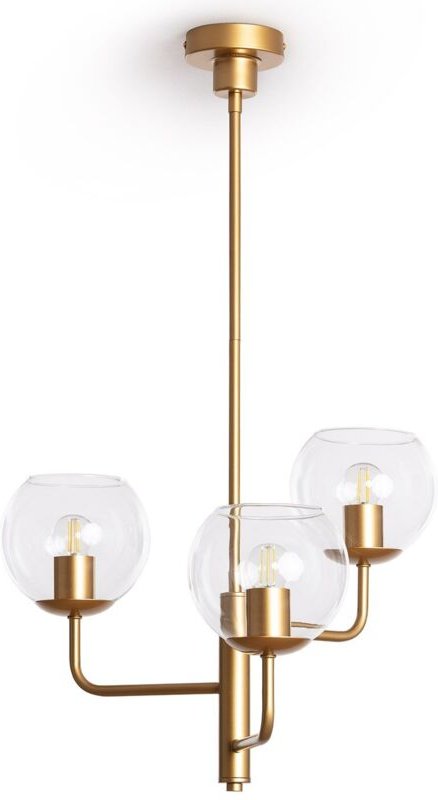 Pendelleuchte Metall und Glas Tribubble Gold