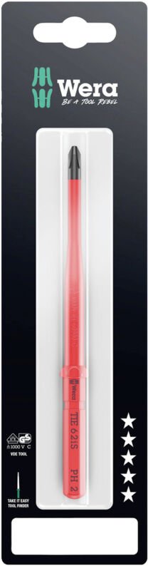 Kraftform Kompakt vde 62 iS ph 2 x 157 mm tie sb Elektriker Kreuz Wechselklinge ph 1 - Wera