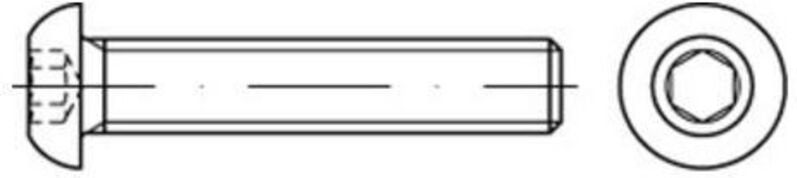 No Brand - iso 7380-1 Flachkopfschraube vg M6x18 Stahl 10.9 blank Innensechskant 500 Stk